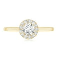 thumbnail image 4 of Rosec Jewels Lab Diamond Engagement Ring Round with Halo - Minimalist Ring - EF-VS Quality, 14K Yellow Gold, US 7.00, 4 of 8