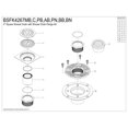 thumbnail image 3 of Kingston Brass BSFK4267BN Watercourse 4-Inch Brass Square Grid Shower Drain with Flange in Brushed Nickel, 3 of 5