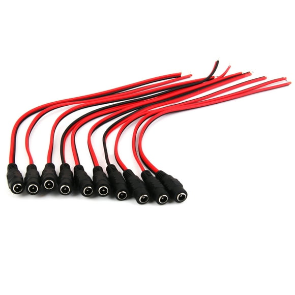 Cámara cables es del cable del enchufe de la del poder del alambre de femenino 10x