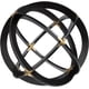 thumbnail image 1 of Esfera Decorativa para decoración del hogar, Color Negro y Dorado, Pintada a Mano, Bolas Decorativas Modernas para Sala de Estar, recámara, Cocina, baño, Oficina, orbes Decorativos de,negro, 1 of 7