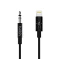 thumbnail image 1 of Belkin AV10172bt03-BLK 3.5mm Audio Cable With Lightning Connector, Black, Smartphone, 1 of 6