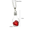 thumbnail image 3 of Soumake Necklace Scratch-Resistant Minimalistic Alloy Heart-Shaped Faux Crystal Bottle Choker Pendant Chain Women Gift Fashion, 3 of 8