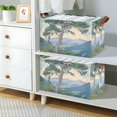 thumbnail image 2 of Yayeee Foldable Storage Basket for Shelves with Handles Waterproof Cloth Bins, Beige Mountain, 2 of 7