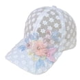 thumbnail image 2 of AirLoni Women Lace Pearl Embroidered Sun Visor Hat Mesh Breathable Foldable Adjustable Sport Baseball Cap for Running Travel OutdoorWhite,One Size, 2 of 5