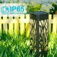 thumbnail image 4 of Luces solares al aire libre, 6 piezas de luces solares al aire libre con LED de color blanco cálido, decoración de jardín al aire libre impermeable IP65 para caminos de césped, garaje, patio, patio Zhivalor HS-0044, 4 of 6