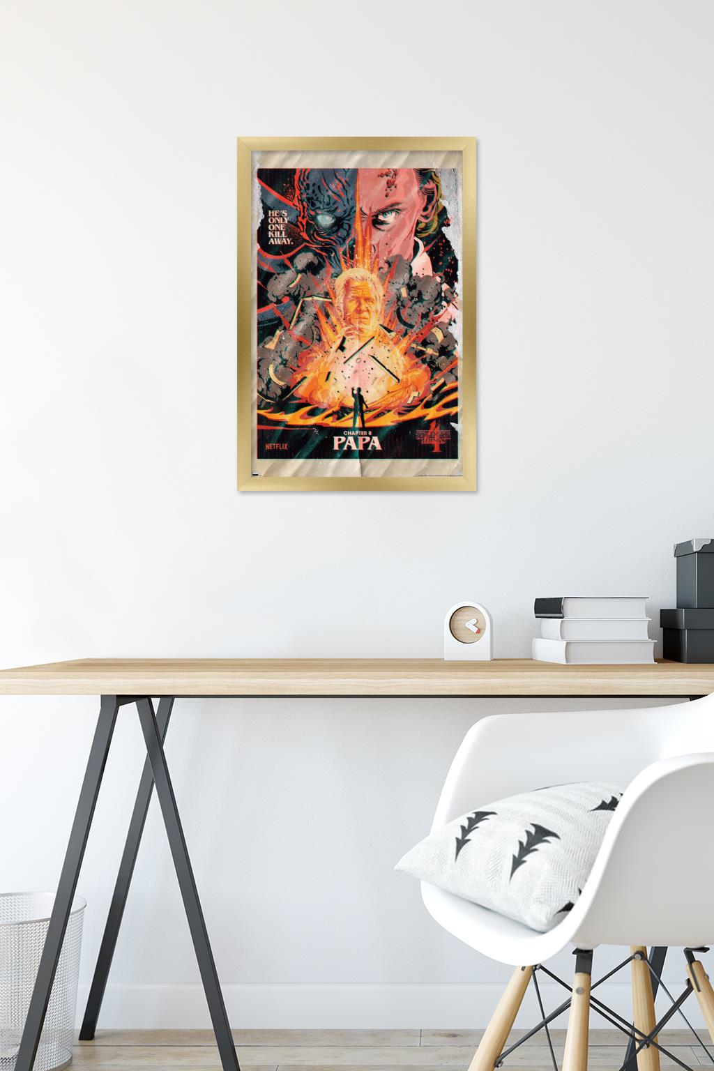 Netflix Stranger Things: Season 4 - Papa Wall Poster, 14.725" x 22.375" Framed