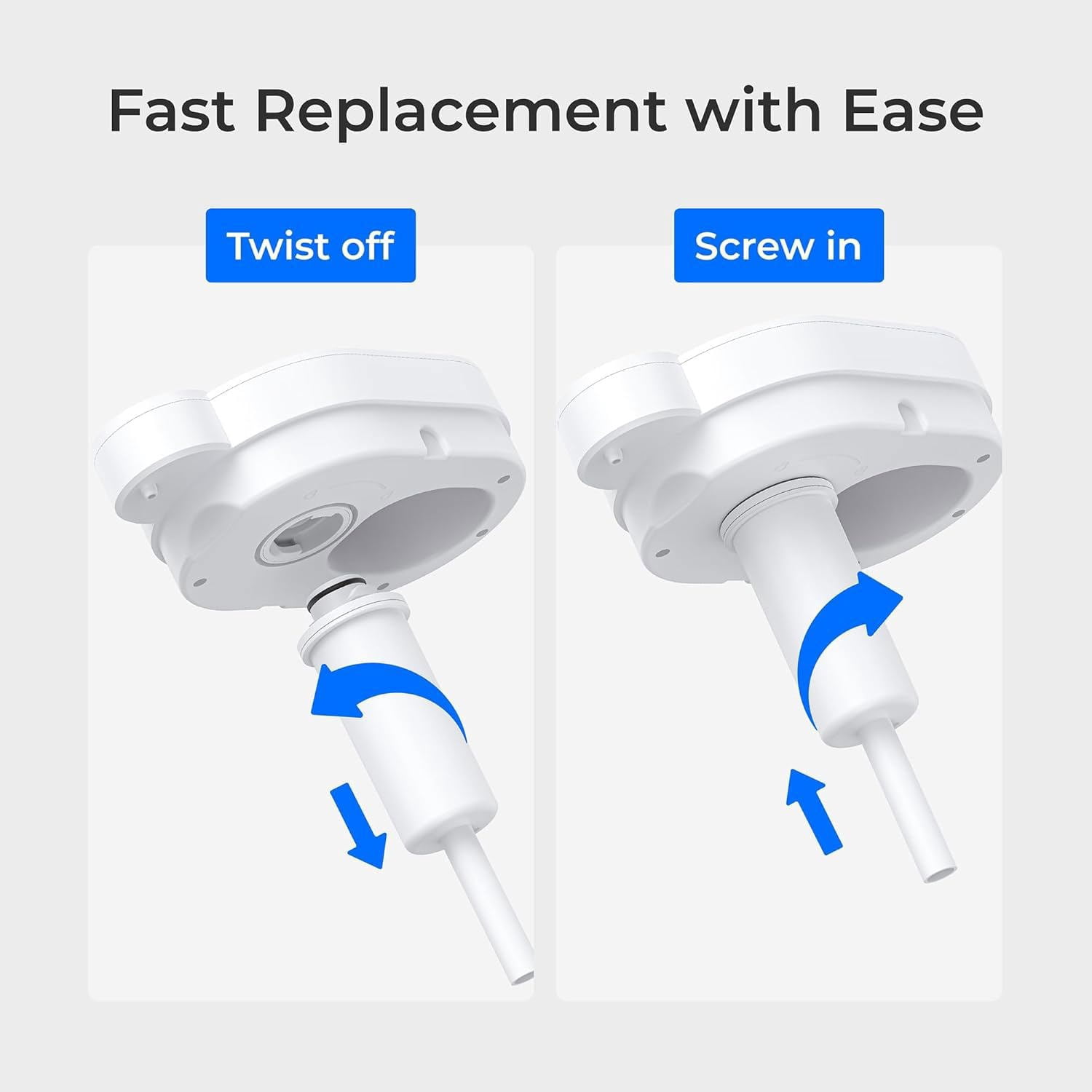 Waterdrop EWFS Water Filter Replacement for Waterdrop ED06W/ED06P/ED06B FreshTaste Rechargeable Electric Pitcher, 2 Months or 40 Gallons, 3 Pack