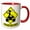 Red/White, variant on 3drose, Yellow Road Placard, Warning of the Stickgirl Quad Zone Ahead, 11oz Mug