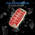 thumbnail image 5 of Key Fob Cover Compatible with Kia Sorento Sportage Rio Soul Forte Optima Keychain Case Holder Protector,Red, 5 of 7