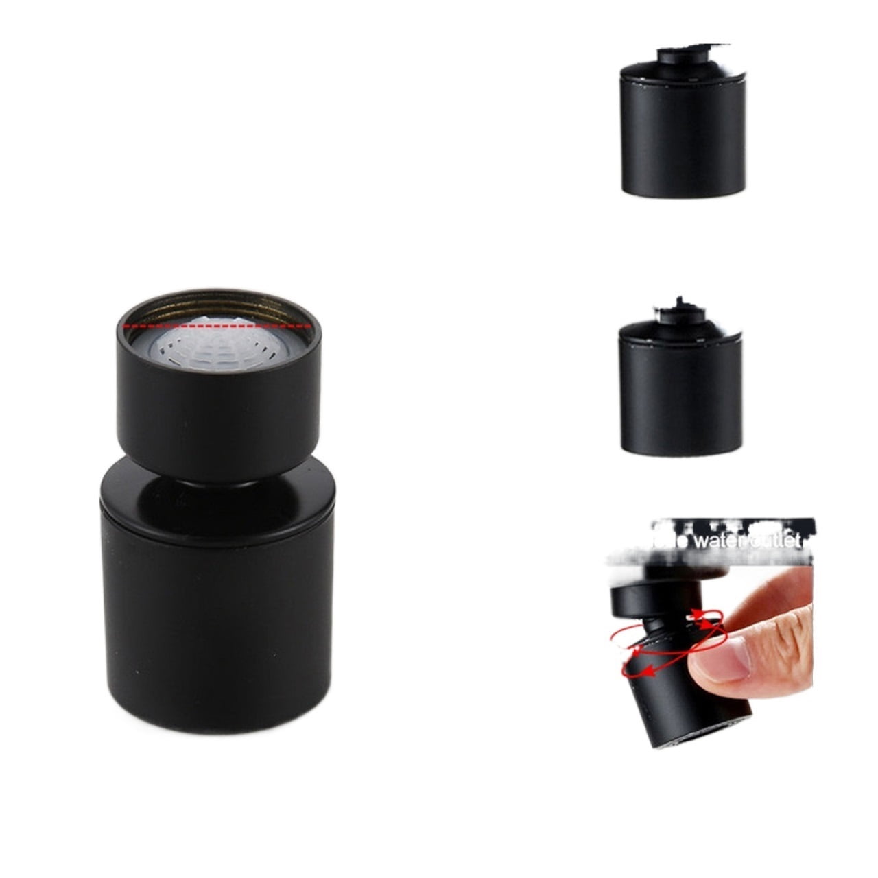 Two Mode Washbasin Faucet Nozzle Rotary Splashback Faucet Aerator Kitchen Sink Pressurized Faucet Aerator Bubbler Convenient ,Easy to Use