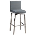 thumbnail image 1 of Moe's Tabouret de Bar en Faux Cuir Giro 30" Gris, 1 of 4