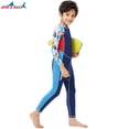 thumbnail image 4 of Naiovety Trajes de neopreno de 2,5 MM, traje de buceo a prueba de frío, traje de neopreno para niños, pantalones largos de manga larga, traje completo Deportes acuáticos azul marino METRO Naiovety OD003648-02, 4 of 6