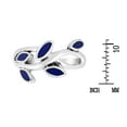 thumbnail image 2 of AeraVida Olive Branch Leaves Wrap Simulated Blue Lapis-Lazuli Sterling Silver Ring-10, 2 of 5
