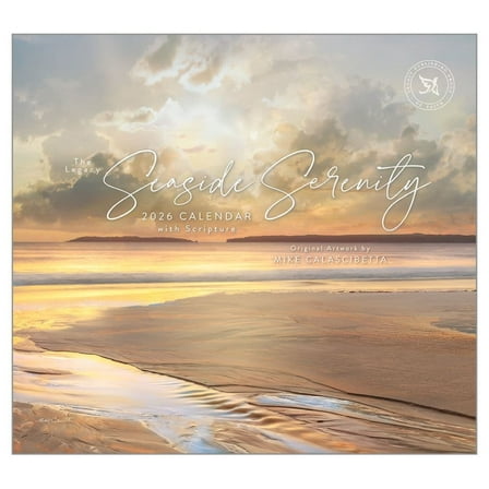 Legacy Publishing Group, Seaside Serenity by Mike Calascibetta 2026 Wall Calendar, 13.38'' X 12.13'', 12-Month Calendar with Stapled Binding