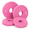 Pink-7.5 LB (1.25+2.5) x 2, variant on Black 5 LB x 2 Rubber Coated Olympic Fractional Weight Plates for Strength