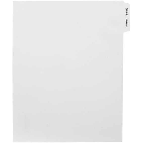 Word Index Tabs