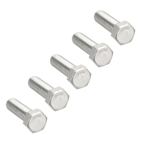 

3/8-16x1-1/4 304 Stainless Steel Hex Head Screw Bolts 5pcs