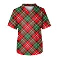 thumbnail image 2 of Unisex Plaid Scrub Top Comfortable, Durable, and Stylish Medical Uniform for Healthcare Professionals, 2 of 4