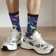 thumbnail image 4 of Uemuo Dinosaurs Pattern Women's Crew Socks, Soft Durable Breathable Moisture-Wicking with Odor Control Cotton socks, 4 of 9