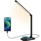 thumbnail image 2 of Lámpara de escritorio LED con cargador inalámbrico, puerto de carga USB, lámpara de escritorio para oficina en casa con 5 modos de iluminación y 5 niveles de brillo, control táctil, 30/60 Mi, 2 of 5