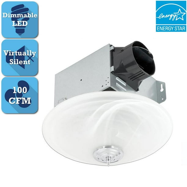 Delta Breez Greenbuilder Series 100 CFM Ceiling Exhaust Fan with LED