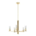 thumbnail image 2 of Hunter - Gatz 5-light Alturas Gold, Large Chandelier, Dimmable, Candle Shaped, for Bedrooms, Dining, Living Rooms - 19783, 2 of 7