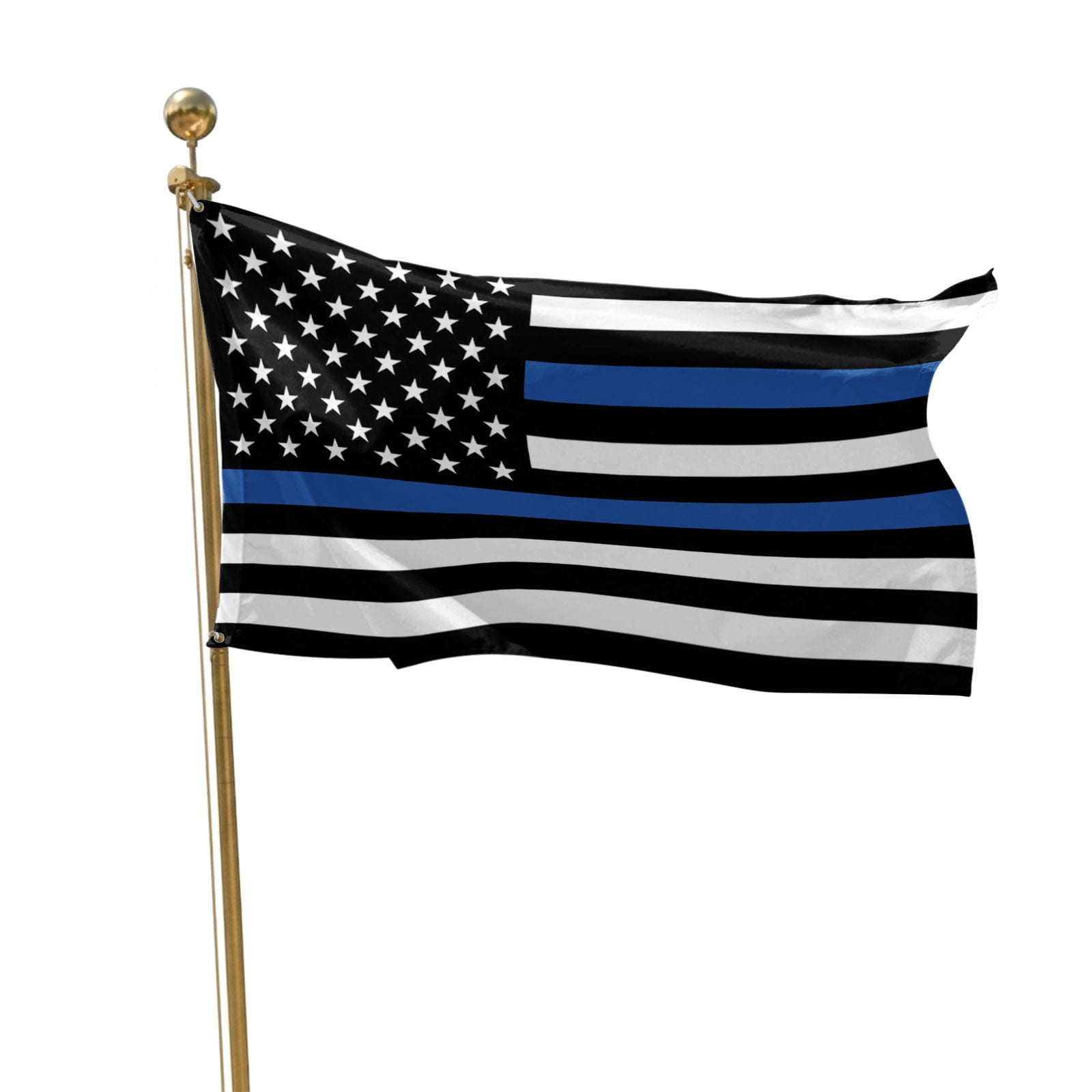 4th of July Flags for Outside 3x5 ft Blue Line USA Flag Outdoor Flags Double Sided Grommets Men And Women's Law Enforcement Patio Yard Flag for Outdoor Party Porch Independence Day