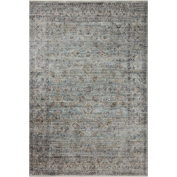 Jean Stoffer x Loloi Katherine Ocean / Gold 5'-3" x 7'-9" Area Rug
