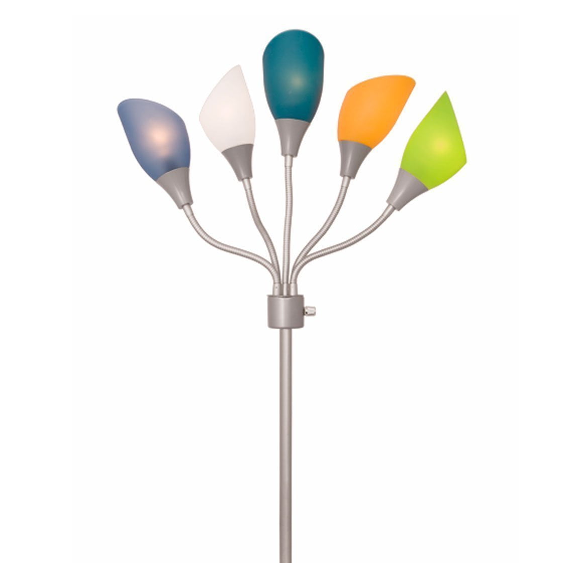 Decor Works 5 Light Floor Lamp With Multicolored Shades