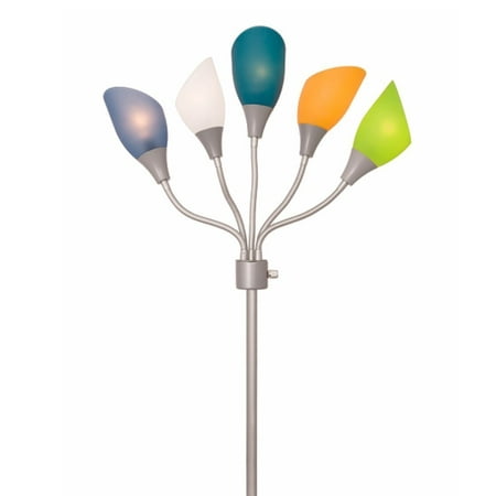 Decor Works 5 Light Floor Lamp with Multicolored