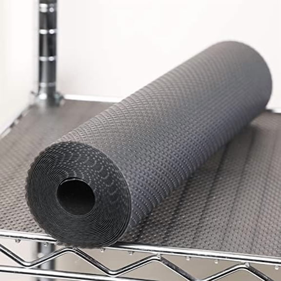 Shelf Liners for Wire Shelving: 8" x 120" Transparent Grey Waterproof Pantry Shelves Liner - Thick Heavy Duty Easy to Cut Kitchen Drawer Mat for Metal Rack