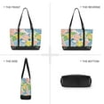 thumbnail image 6 of FORMRS Canvas Laptop Tote Bag for Women with 15.6" Computer Compartments Shoulder Handbag, Blue Floral Wave, 6 of 7
