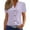 Purple, variant on Womens Button down Shirts V Neck Eyelet Short Sleeve Tops Breathable Comfy Lounge Beach Vacation Blouses