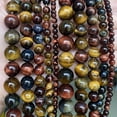 thumbnail image 1 of Natural Colorful Tiger Eye Stone Beads Smooth Round Beads For Jewelry Making Diy Necklace Bracelet Earring Accessories 4/6/8/10/12mm, 1 of 4