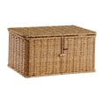 thumbnail image 2 of Canasta de almacenamiento con tapa Organizador doméstico de almacenamiento Rectangular para la mesa de la sala de estar Pantelera de baño de cocina de 36CMX23CMX16CM, 2 of 9
