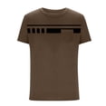 thumbnail image 5 of LMOIPLI Basic T Shirts for Mens Color Block Crew Neck Short Sleeve Shirts Summer Comfy Trendy Tee Tops with Pocket Brown XXL, 5 of 5