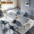 thumbnail image 3 of Multifunctional Large Home Family Concise Kitchen Furniture Italian Marble Top Folding Table For Villa Dining Room Visitor My Lux Decor Round, 3 of 9