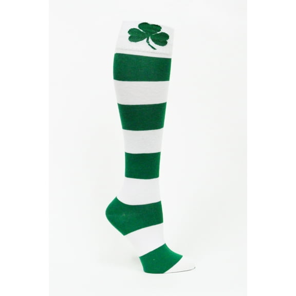 Irish St Patrick's Day Striped Dress Socks - Donegal Bay - Unisex - One Size - Mid-Calf