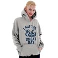 thumbnail image 3 of I Put Eat In Cheat Day Funny Foodie Unisex Plus Fleece Graphic Hoodie Brisco Brands 3X, 3 of 5