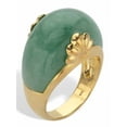 thumbnail image 4 of PalmBeach Jewelry Genuine Green Jade Cocktail Ring 14k Gold-Plated Sterling Silver, 4 of 6
