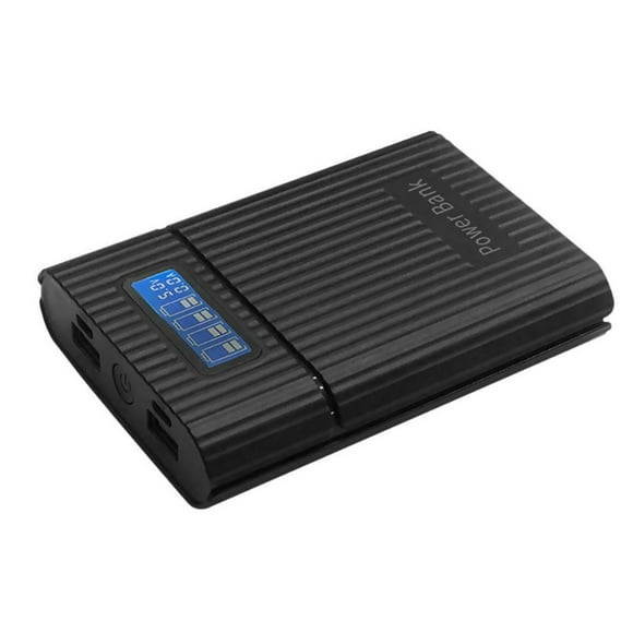 Portable Power Box with LCD Display 4 Slot Batteries Container Power Bank