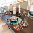 thumbnail image 6 of Linen Placemat With 18×12in Double Stitching Is Effectively Insulated And Foldable For Family Hotel Picnic Trips Groovy Flowers (2) Four Pieces, 6 of 8