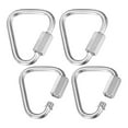 thumbnail image 1 of Uxcell 4-Pack Conector de Cadena Rápido, M4 5/32" Acero Inoxidable Triangular para Reparación de Cadena para Columpio/Camping/Excursionismo/Mochila, Anillo de Llave [Plata], 1 of 6