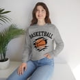 thumbnail image 4 of Women's Basketball Sweatshirt Perfect for Basketball Lovers and Players Sport Grey Large, 4 of 6