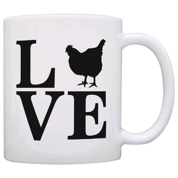 ThisWear Barnyard Farm Animal Love Chickens Hens Barn Yard 11 ounce Coffee Mug