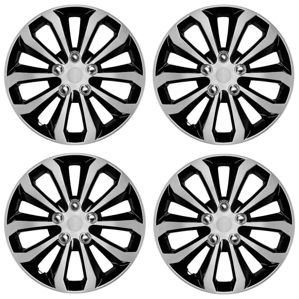 Fiat... Set of 4 x 16"  Wheel Trims / Covers Quantity 4,black&silver Hub Caps 