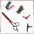 thumbnail image 3 of Unique Bargains 1 Pc Durable Tooth Shears Hair Cutting Scissors for Hair Styling Black, Red, 3 of 7