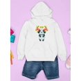 thumbnail image 3 of Cute Panda With Floral Wreath Hoodie Juniors -Image by Shutterstock,  x-Large, 3 of 4