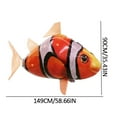 thumbnail image 4 of Hearth & Gear Air Remote Control Flying Fish Inflatable Clown Fish Inflatable Toy Can Fly Fish Pontoon Inflatable Brig Inflatable Conch Inflatable compatible with Motor Mount Inflatable Maze, 4 of 6