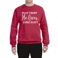 thumbnail image 2 of Wild Bobby Plot Twist He Lives Luke 24:23 Inspirational/Christian Unisex Crewneck Graphic Sweatshirt, Vintage Heather Red, Medium, 2 of 5